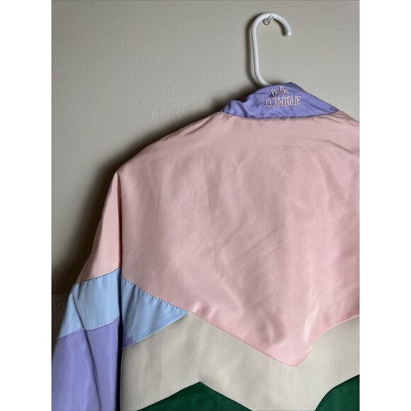 Cotton Sugar DoDo Clinique PASTEL COLOR PINK PURPLE WINDRUNNER JACKET 80s Style - Picture 15 of 16